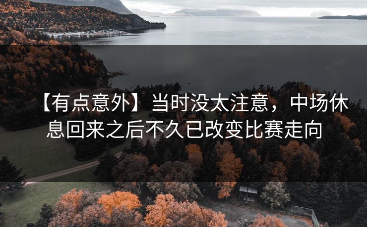 【有点意外】当时没太注意，中场休息回来之后不久已改变比赛走向